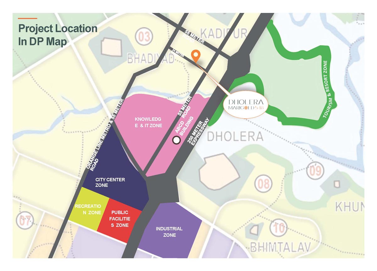 Dholera Marigold 548 - Residential plots Development of Dholera SIR